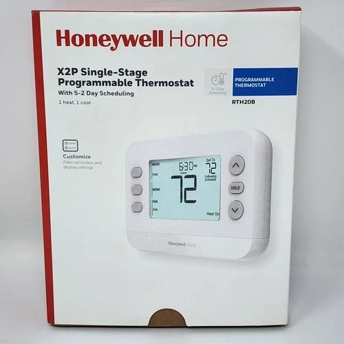 Honeywell X2P Single-Stage Programmable Thermostat RTH20B with Scheduling
