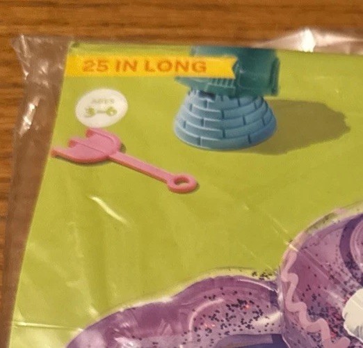 Sun Squad Split Ring Crab Float PVC Pool Toy Purple Ages 3+
