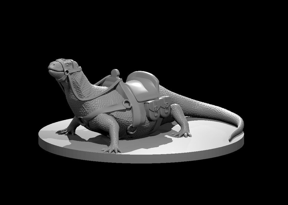 Giant Lizard Mount 28mm Scale DND D&D Wargame Tabletop Mini