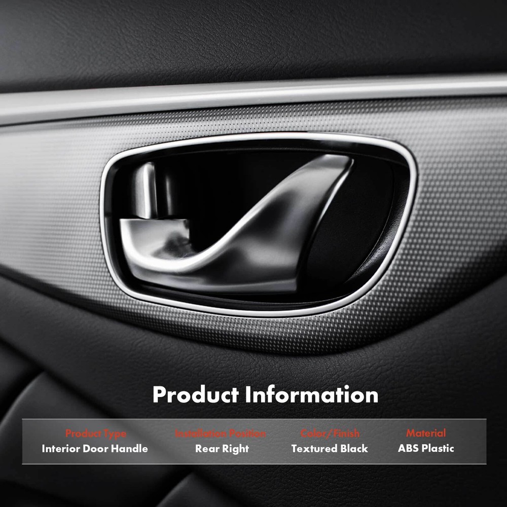 Rear Passenger Black Interior Door Handle for Ford E-150 E-250 E-350 Econoline