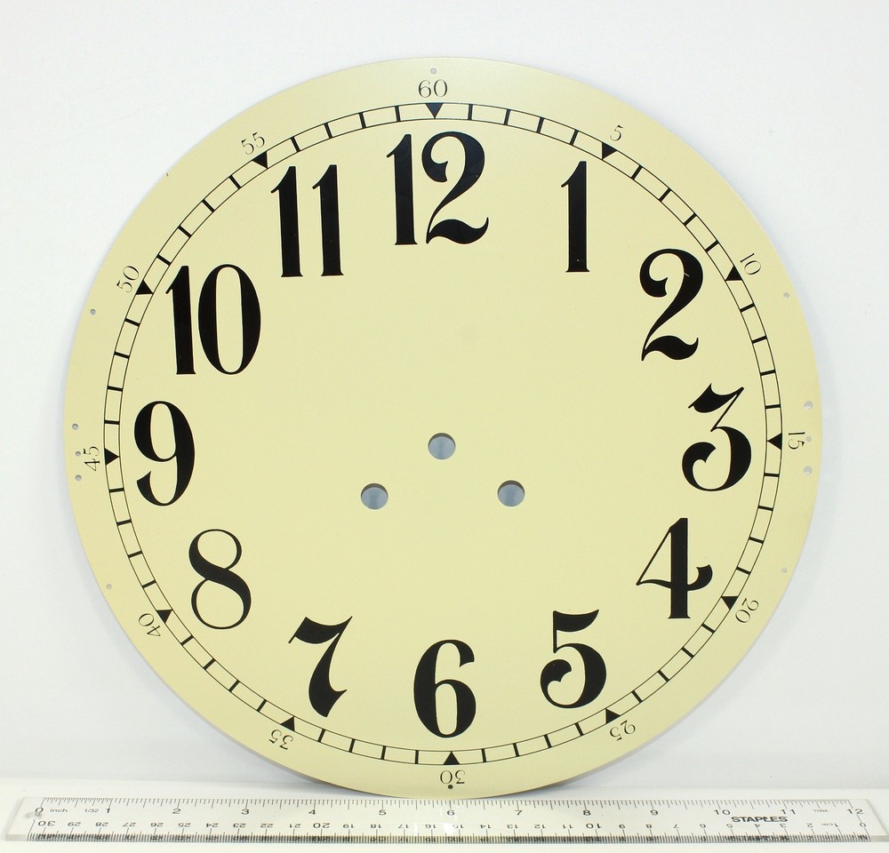 CLOCK DIAL- 10-3/4" DIAMETER - VINTAGE -REPLACEMENT DIAL - TB959