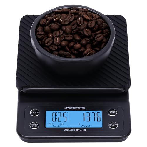 Coffee Scale with Timer Small, Apexstone Espresso Scale with Timer Small,
