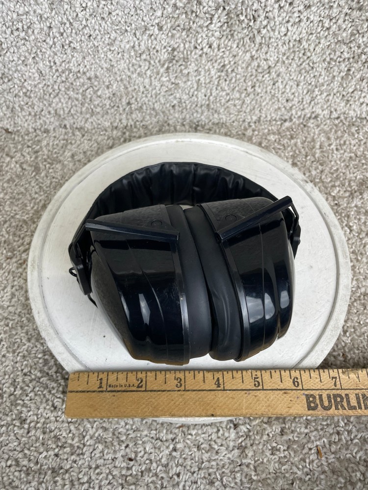 Champion Passive Noise Reduction Adjustable Foldable Ear Muffs Black