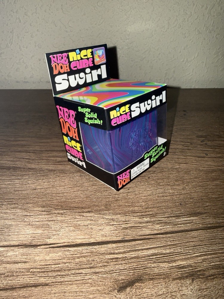 Nee Doh Cube Swirl Super Solid Multicolor Squish Toy 2024