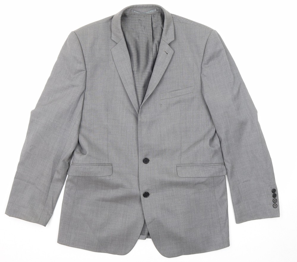 NEXT Mens Grey Wool Blend Blazer Size 40 Reg