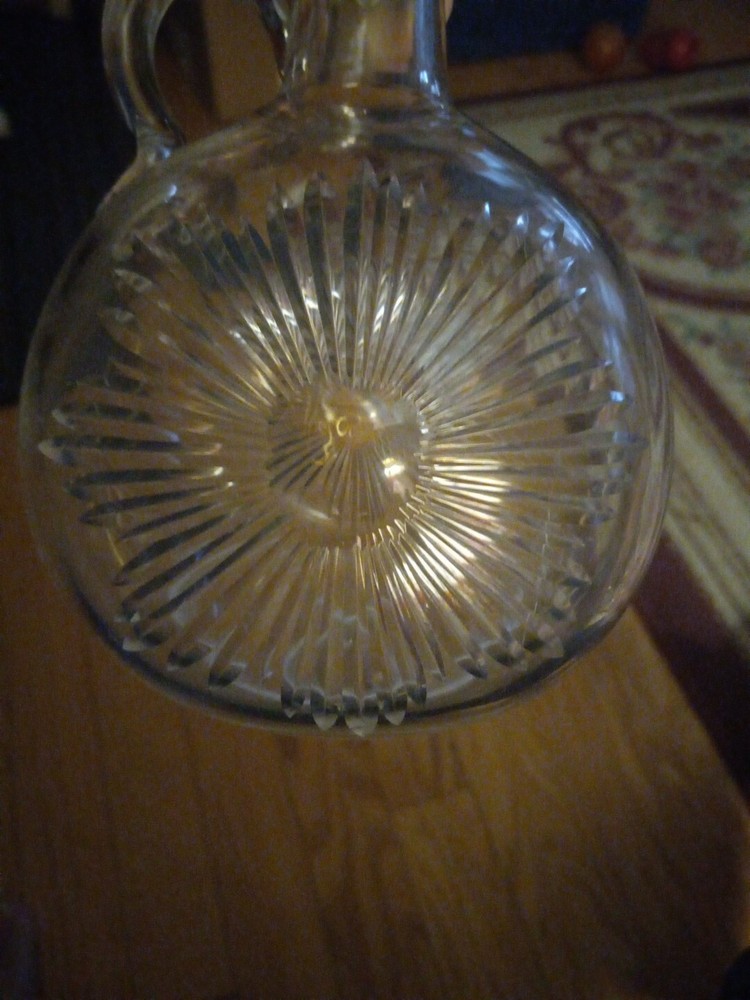 Cut Glass Silver Plate Pitcher , Carafe