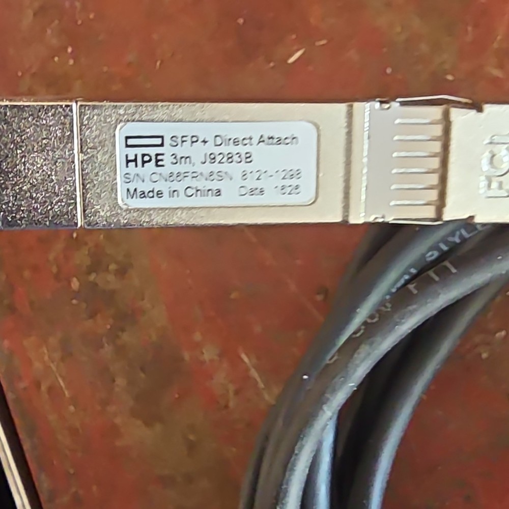 HPE SFP+ Direct Attach Cable 3m Black J9283B
