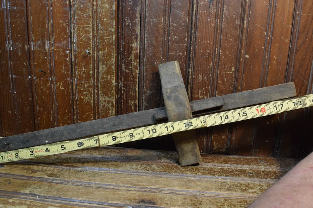 WOOD SCRIB SCRATCH MARKING WOODWORKING TOOL 17" LONG PRIMITIVE SIMPLE FUNCTIONAL