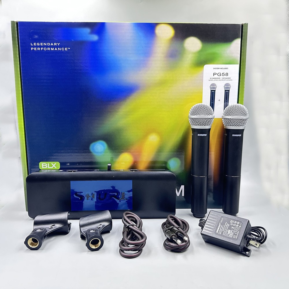 BLX288/PG58 Handheld Wireless Microphone System Come with 2 Microphone