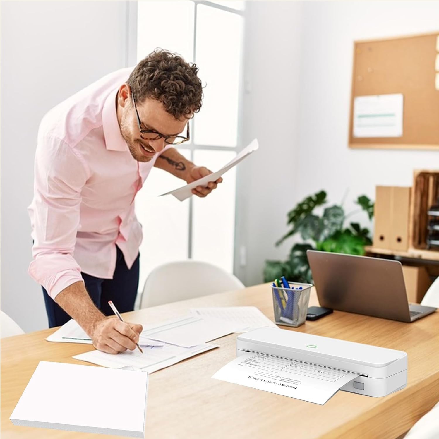 100 Sheets Thermal Printer Paper, 8.5''×11'' US Letter Size, Advanced Printing P