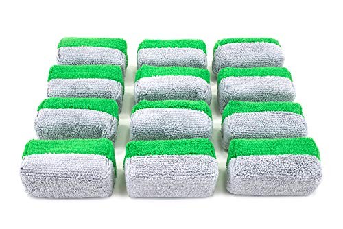 Mini [Saver Applicator Terry] Ceramic Coating Applicator Sponge | Green/Gray