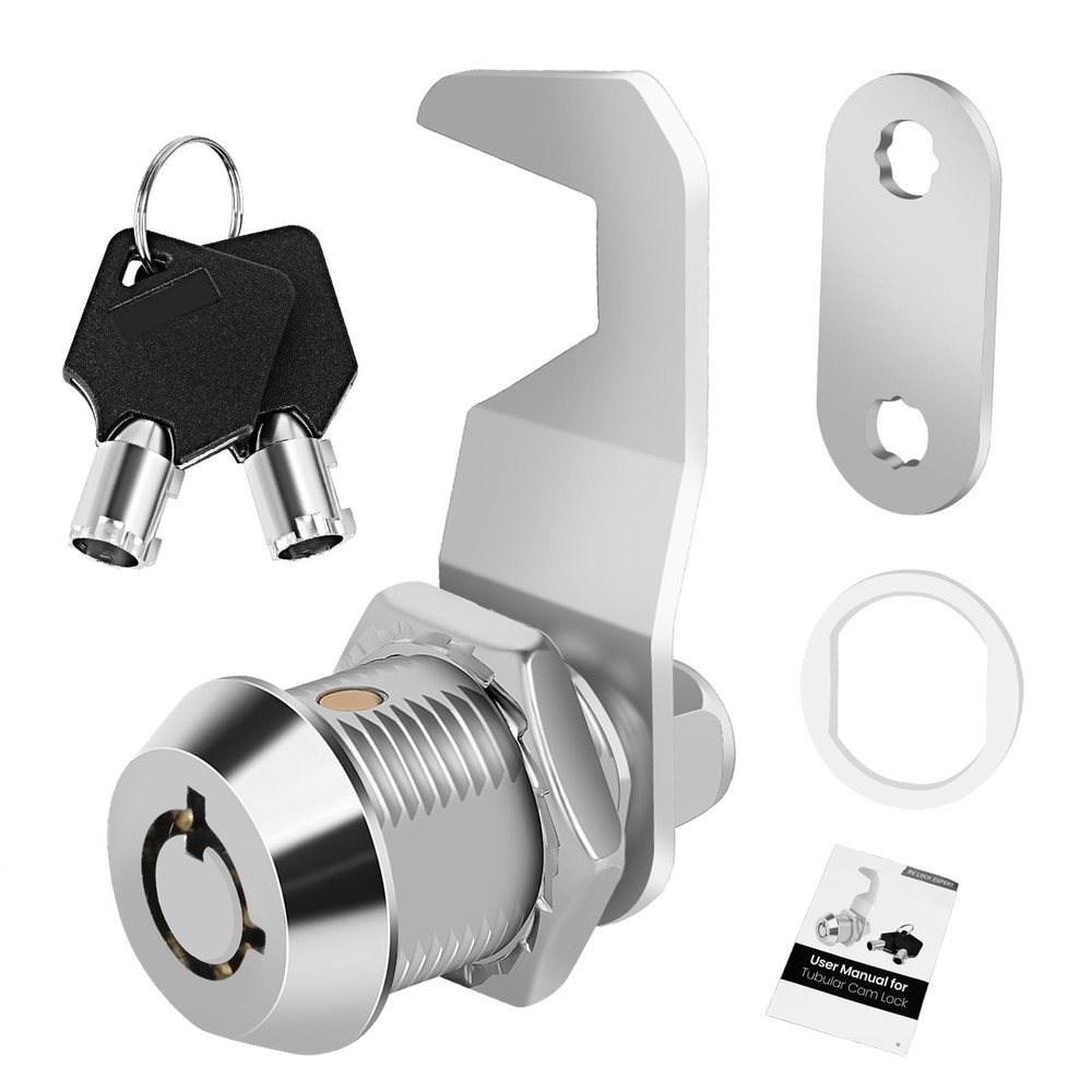 5/8' Cabinet Cam Lock Keyed Alike, Hook Cam, Tool Box Lock for RV Storage Com...
