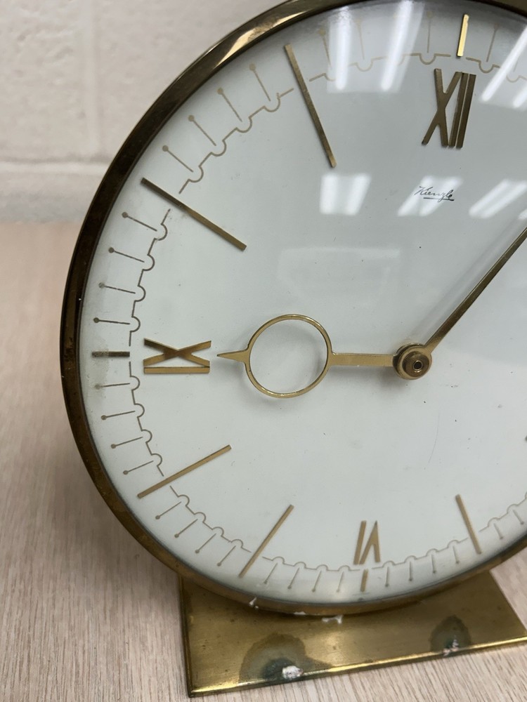 KIENZLE ART DECO TABLE CLOCK BRASS MADE IN GERMANY