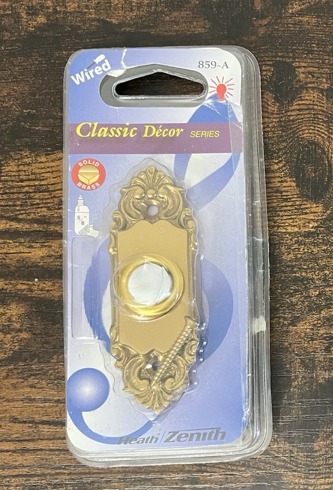 Trine 859 Push Button Decorator Lighted Solid Brass Bell Buzzer Chime Doorbell