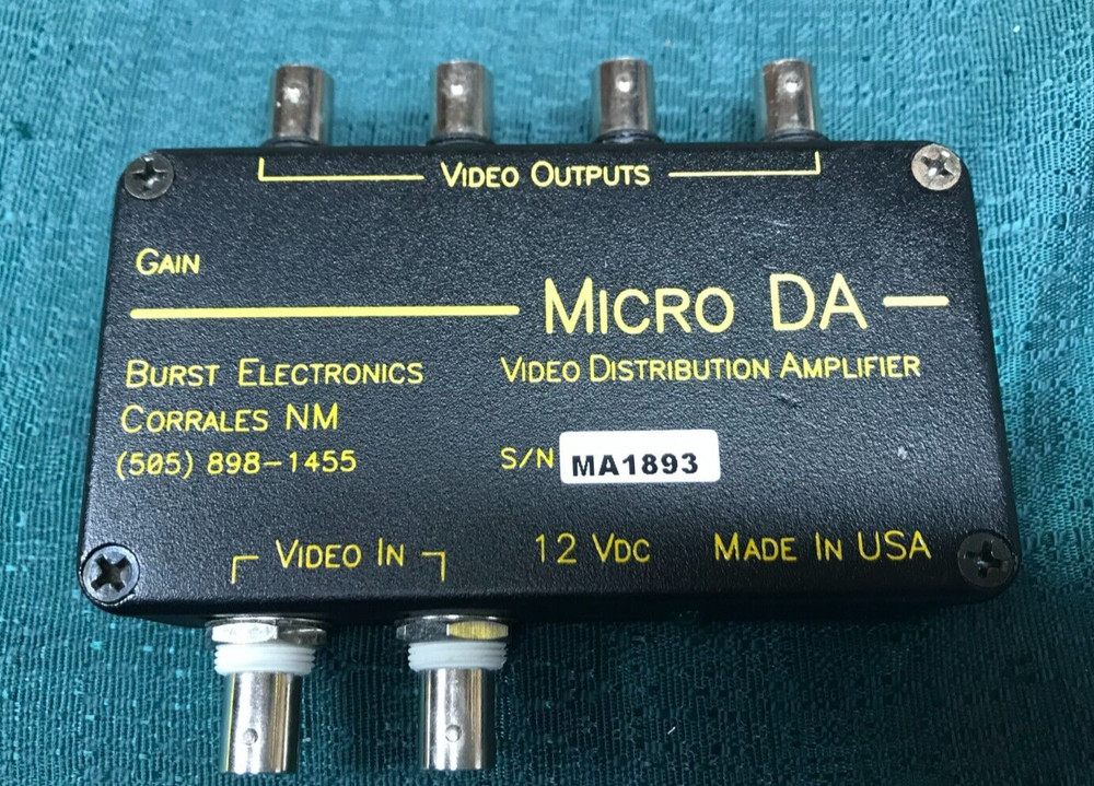 Burst Electronics microDA Video Distribution Amplifier 2-In 4-Output Micro DA