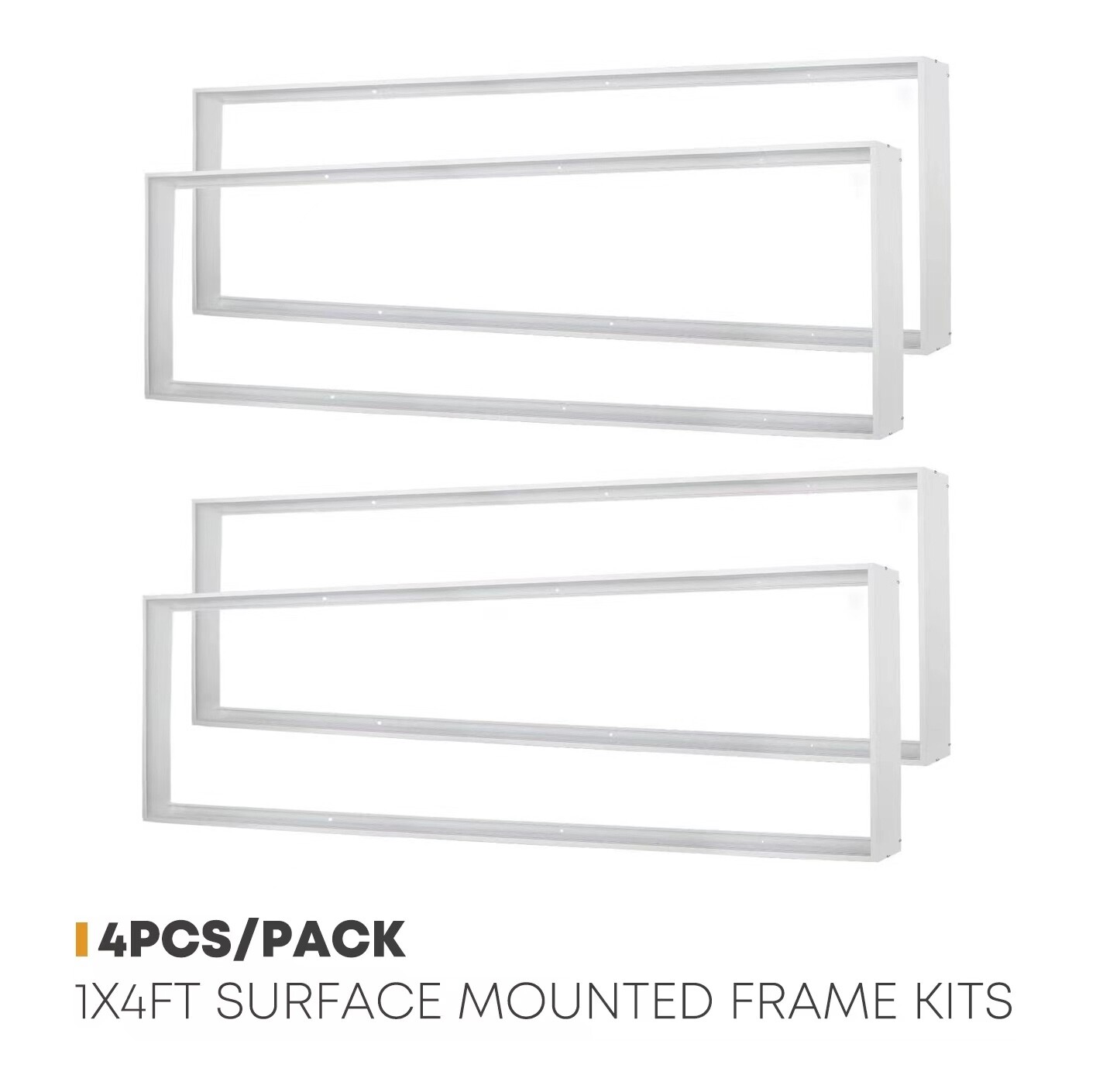 4-Pack, 1X4 FT Surface Mounted Frame Kits for Ceiling installation, 2.75"H