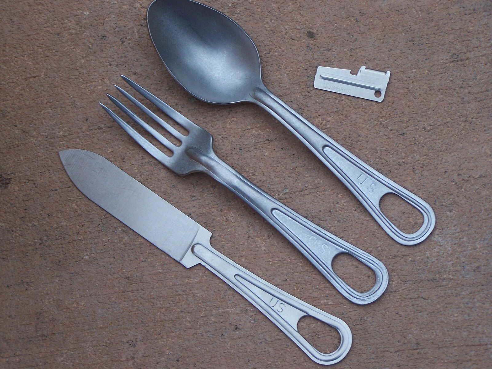 Spoon Knife Fork Utensil SKOCO Utica f Ration Kit Military Camping + Shelby P38