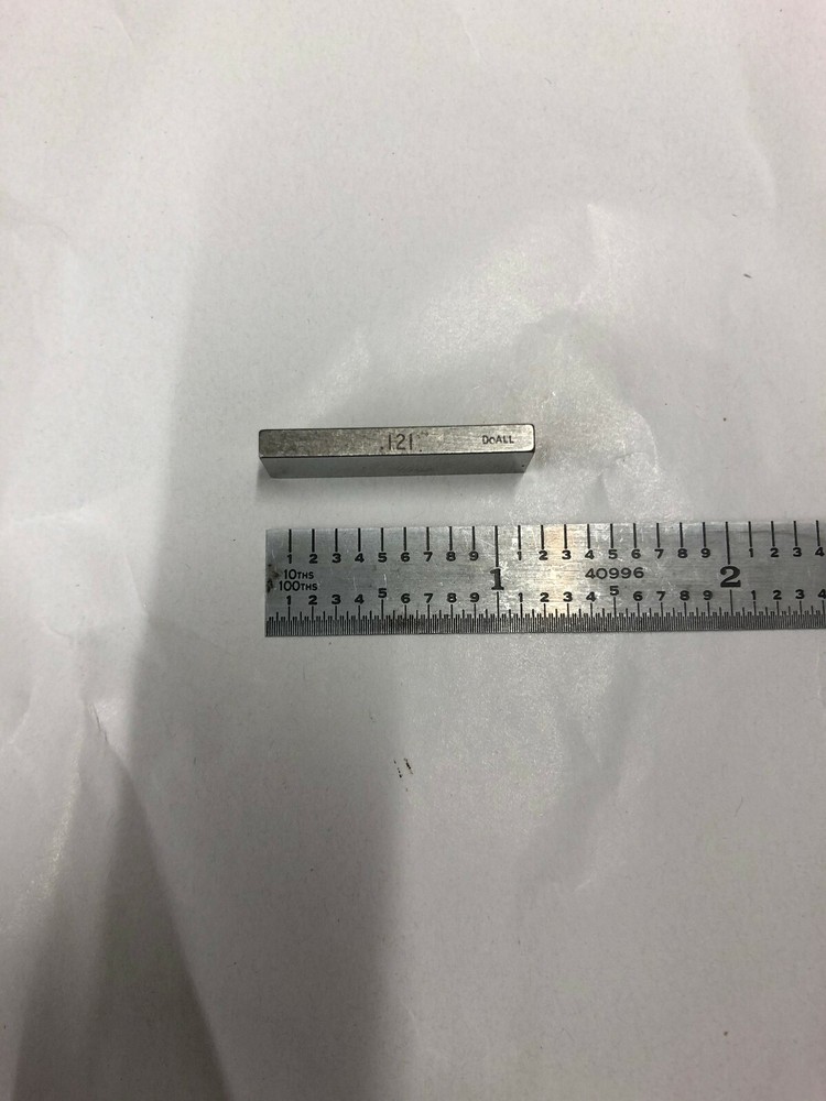 .121" DoALL Rectangle Steel Gage Gauge Block.