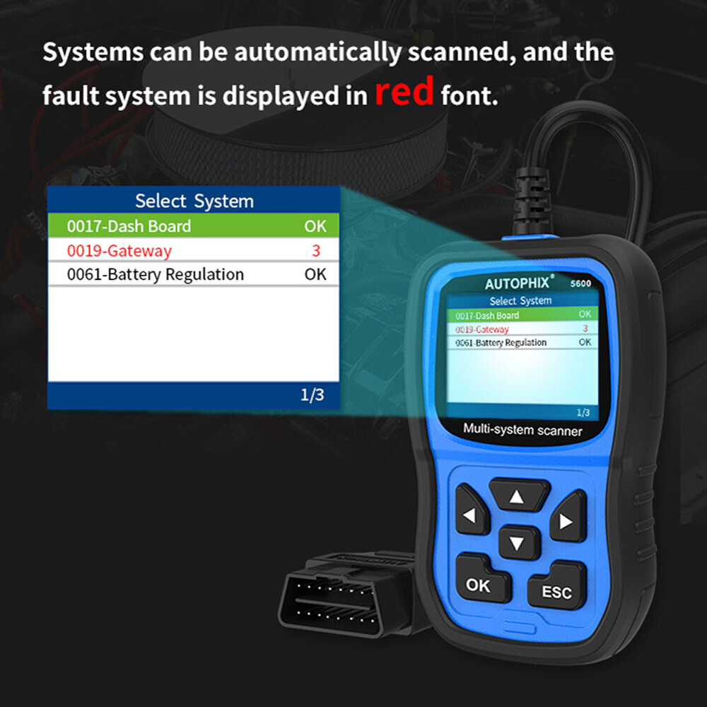 AUTOPHIX 5600 OBD2 Scanner ABS SRS EPB Code Reader All System Diagnostic Tool