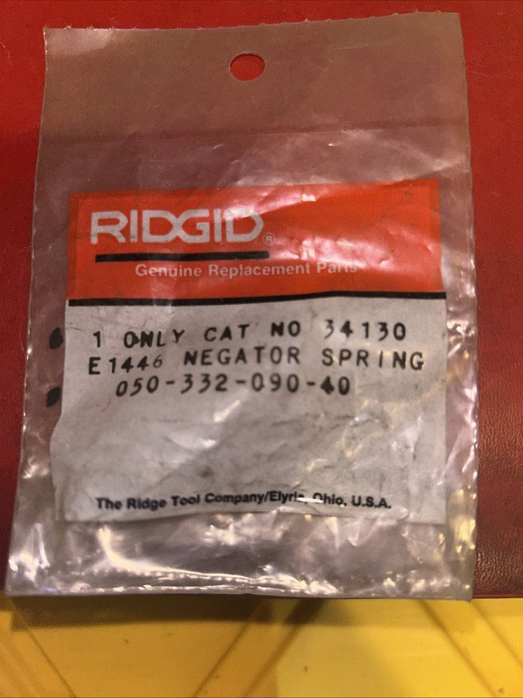 Ridgid Neg Spring Part Number 34130. E1446
