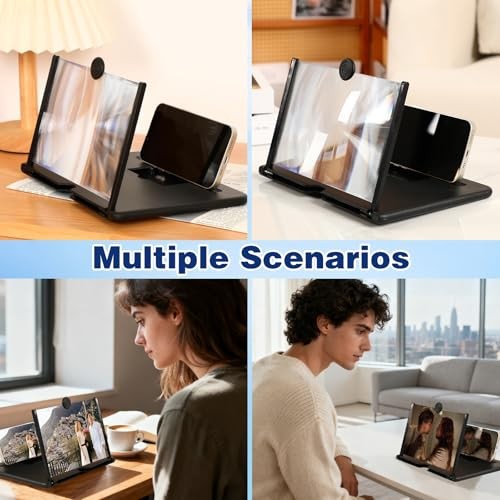 Screen Magnifier Version, 2026 New Mobile Phone 3D Pull-Out HD 12 Inch