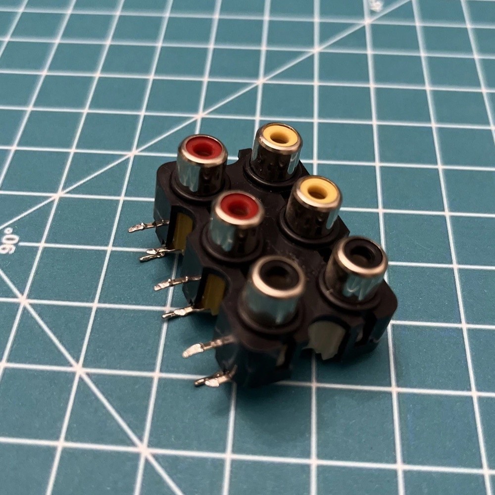 TEAC AMPLIFIER  6 Way Rca Socket / Connector Pcb Mounting