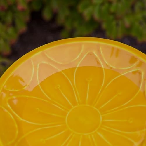 12" Sunflower Lolly Birdbaths with Stake