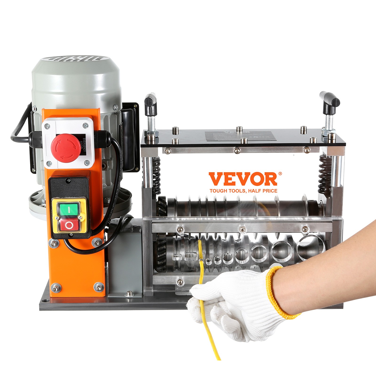 VEVOR Electric Wire Stripping Machine Copper Cable Stripper 0.06''-1.57'' Visual
