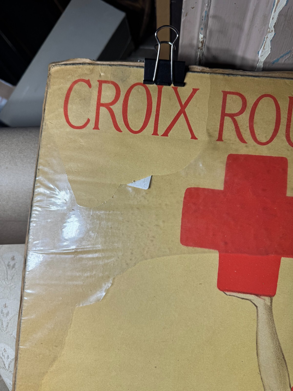 Rare Original WW1 "Croix Rouge Americaine, L'Amitie Des Etats Unis" Poster