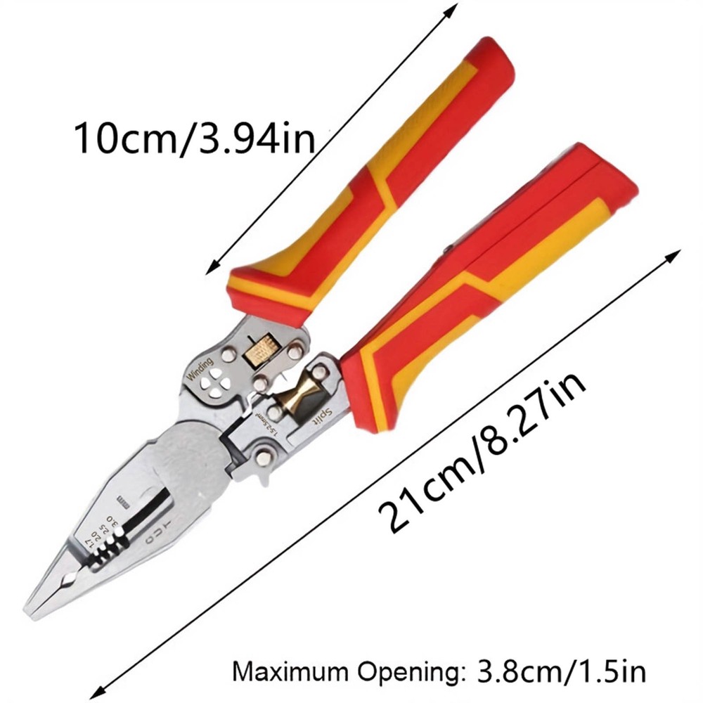 Wire Stripper Tool with Voltage Tester Pliers for AC DC Wire Twisting Cutting