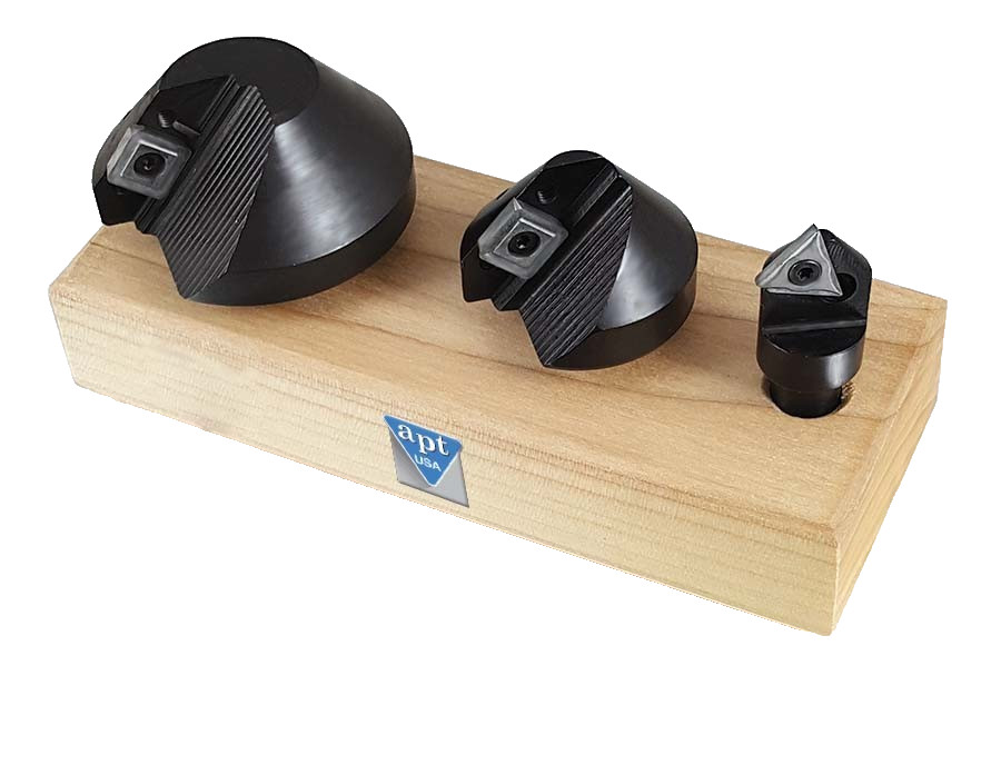 Indexable Countersink & Chamfering Tools 3 Pieces SET 100 Degree Carbide Inserts