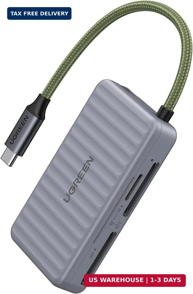UGREEN USB C SD Card Reader with SD Card Holder, High-Speed Memory Card Reader A
