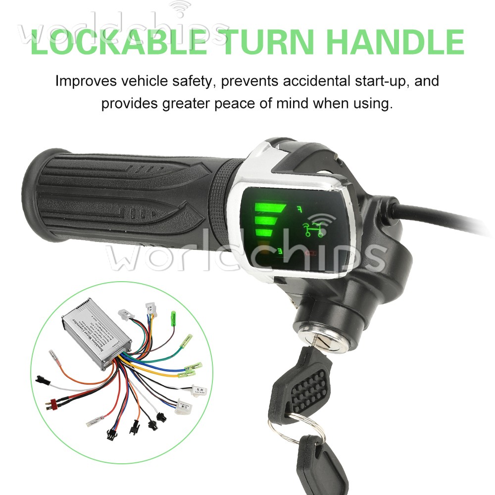 24V36V48V 350W E-Scooter Brushless Motor Universal Controller LCD Speed Display