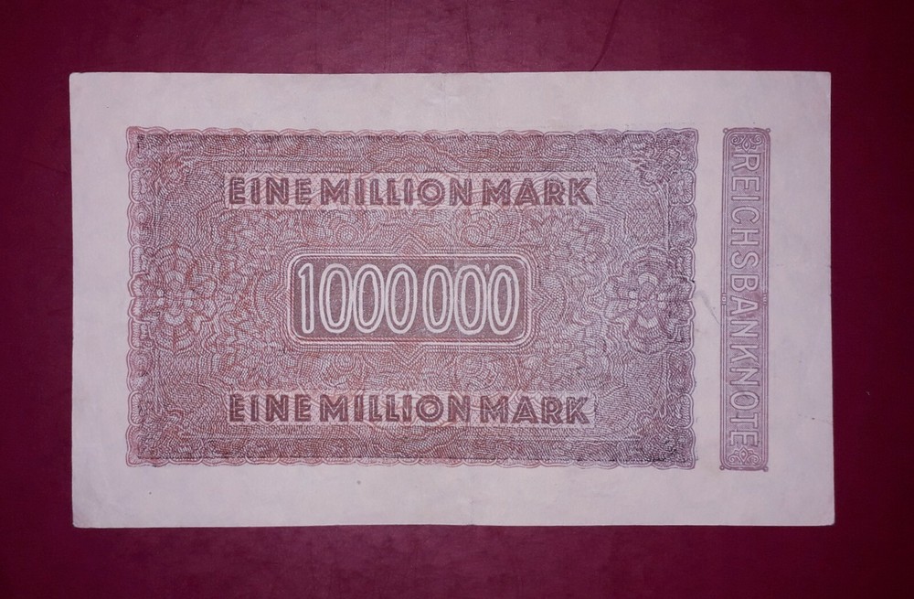 Germany "Weimar hyperinflation" 1 mln mark banknote,1923year (normal condition)