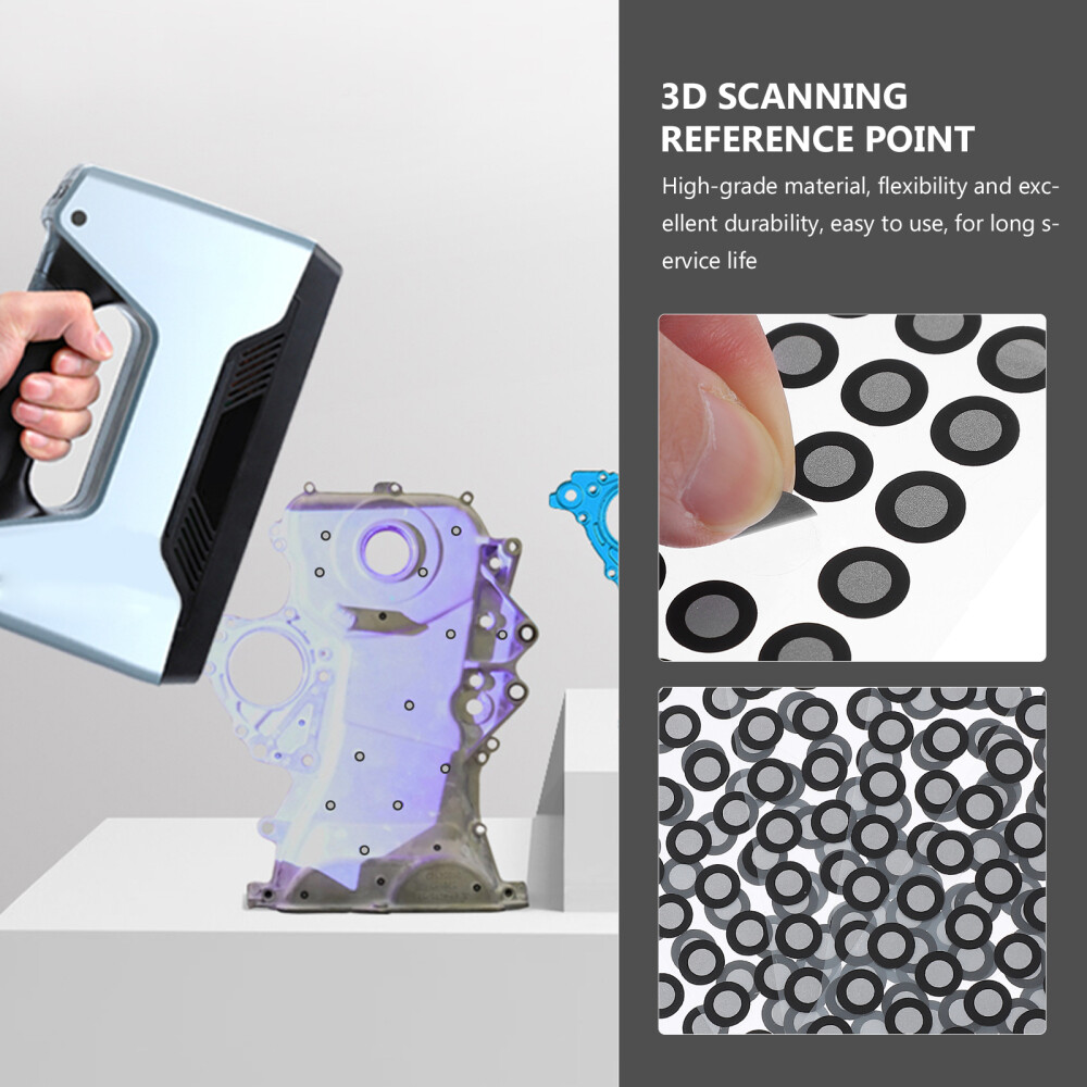 5 Sheets 3D scanner positioning point 3D Scanning Reference Point Wear-