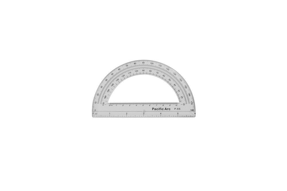 6-Inch Plastic Protractor Clear Ruler for Accurate Angle Measurements