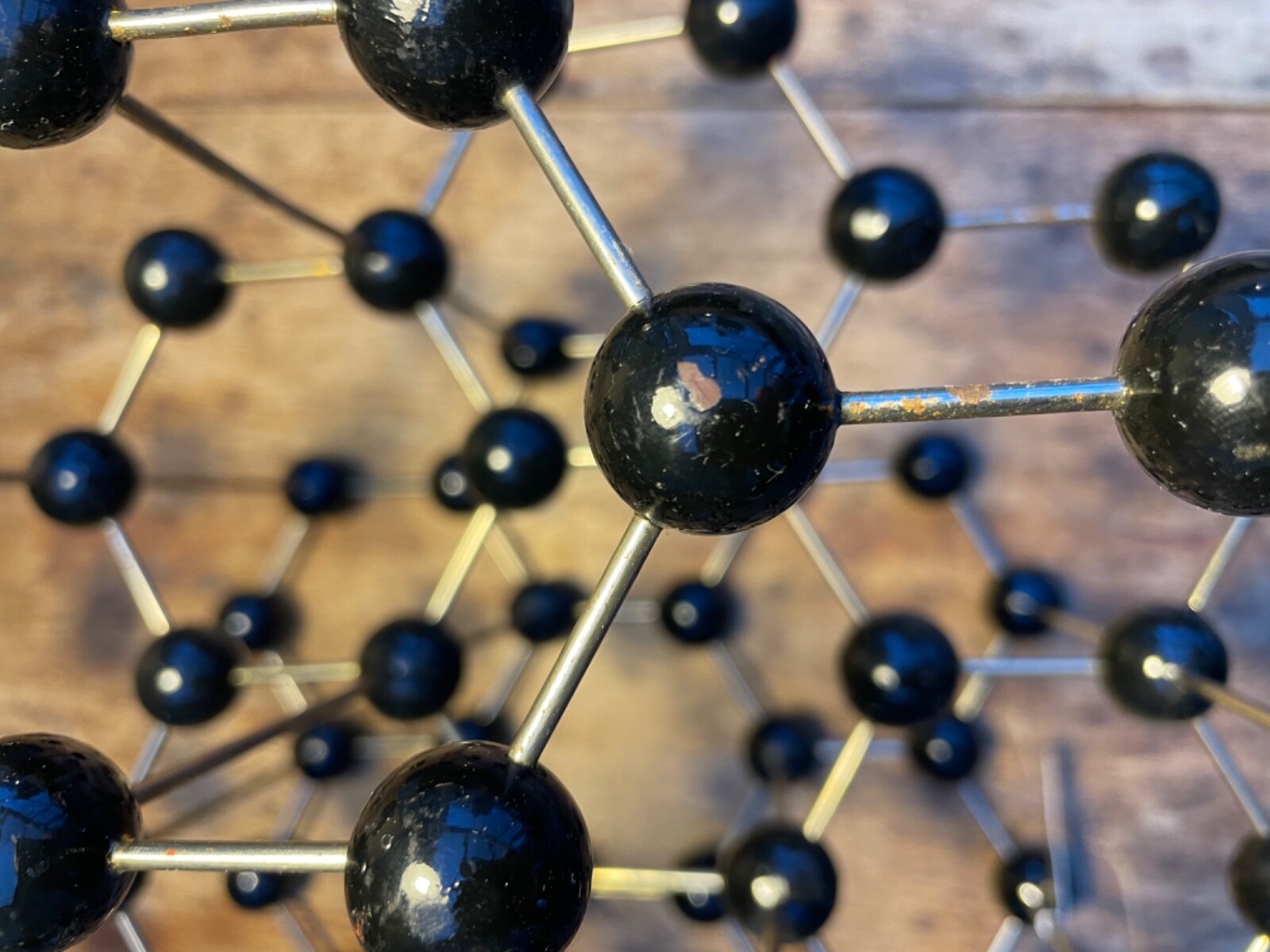 Vintage GRAPHITE educational atomic molecular model chemistry crystal structure