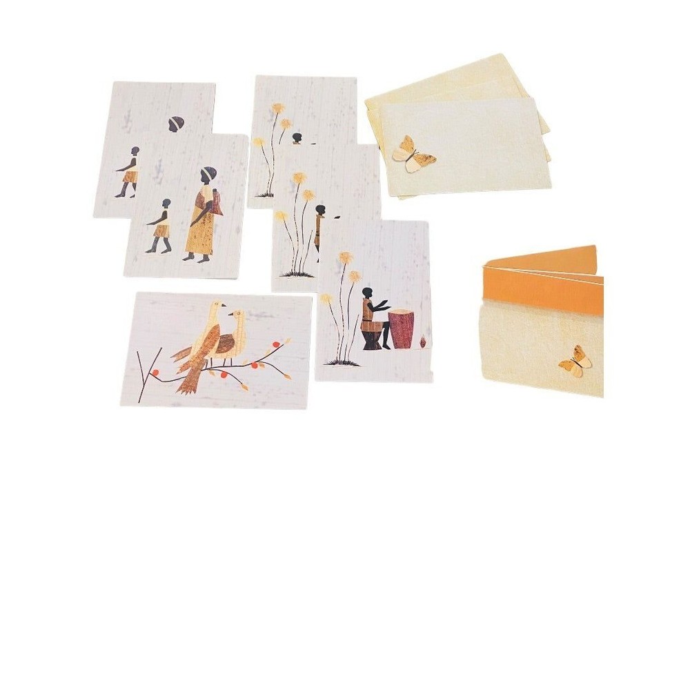 12 New Blank Inside Notecard and Envelope 6" x4" 2 Different Patterns