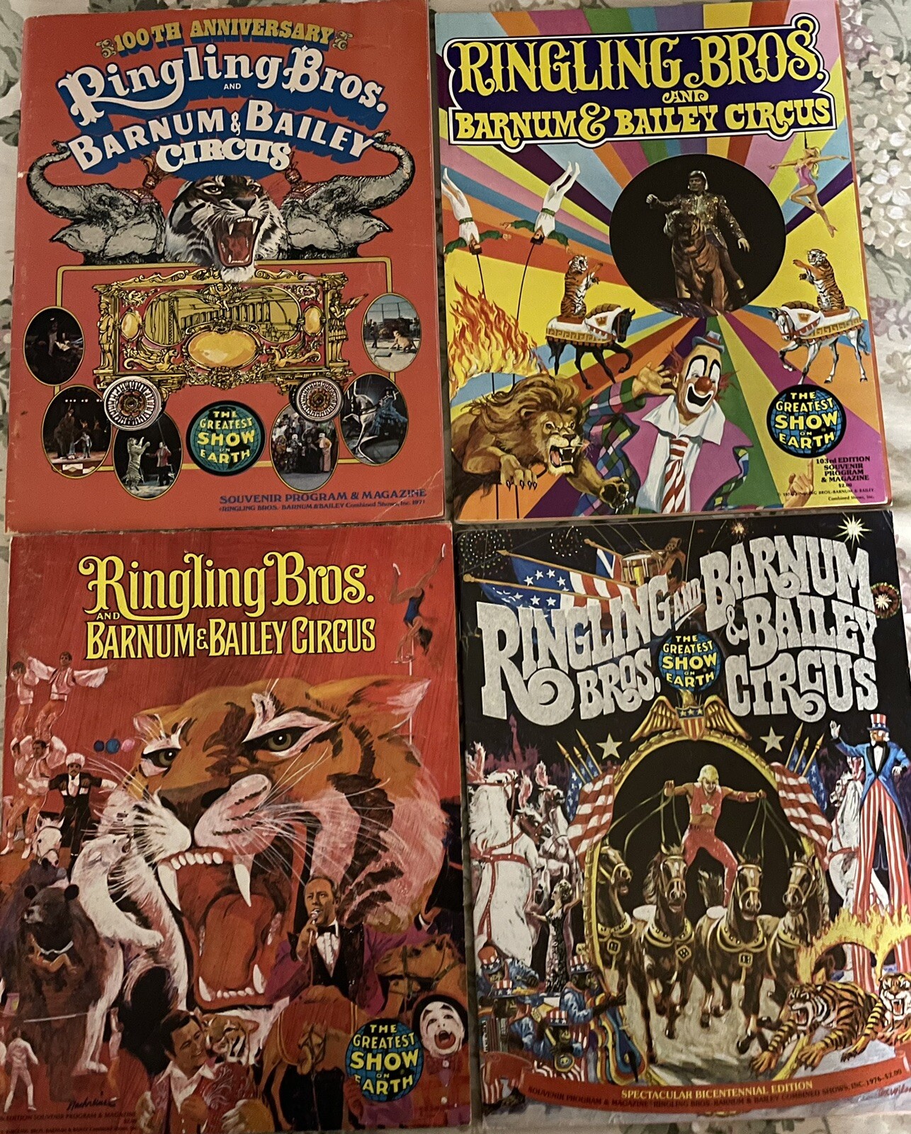 Vtg Ringling Bros Circus Programs 8 Issues