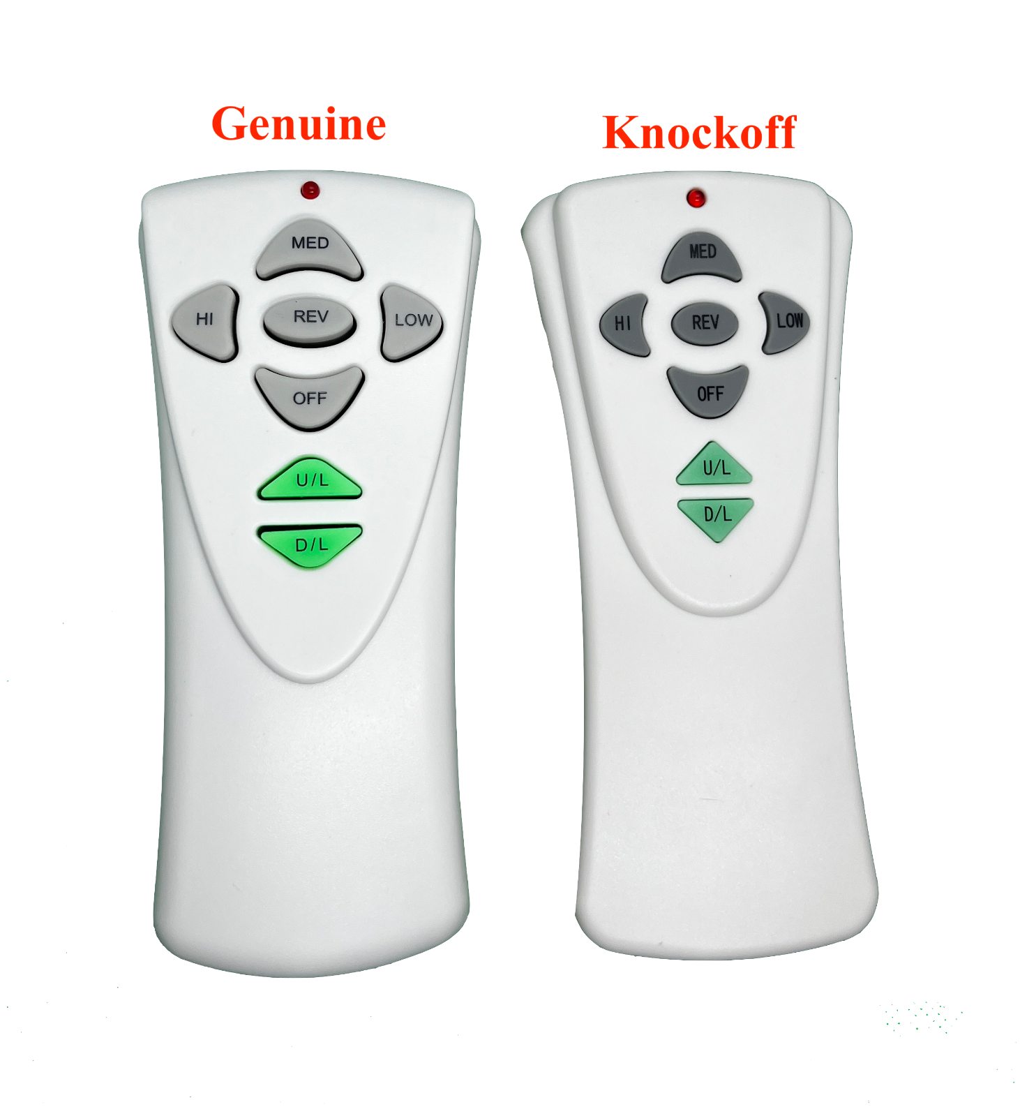 Hampton Bay Ceiling Fan Up/Dn Light and Reverse Remote Control CHQ7081T UC7081T