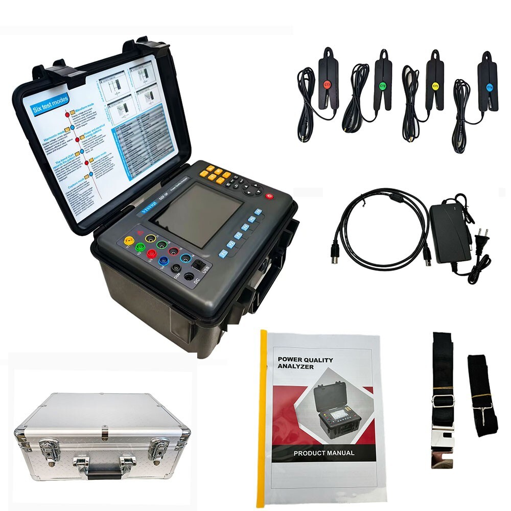 Three-phase Power Quality Analyzer Energy Quality Meter With Current 10mA~10.0A
