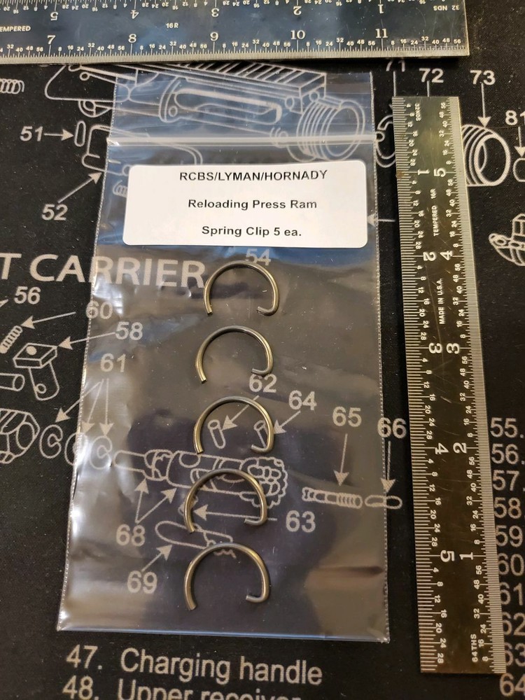RCBS Reloading Press Ram Spring Clip Lot 5 ea.