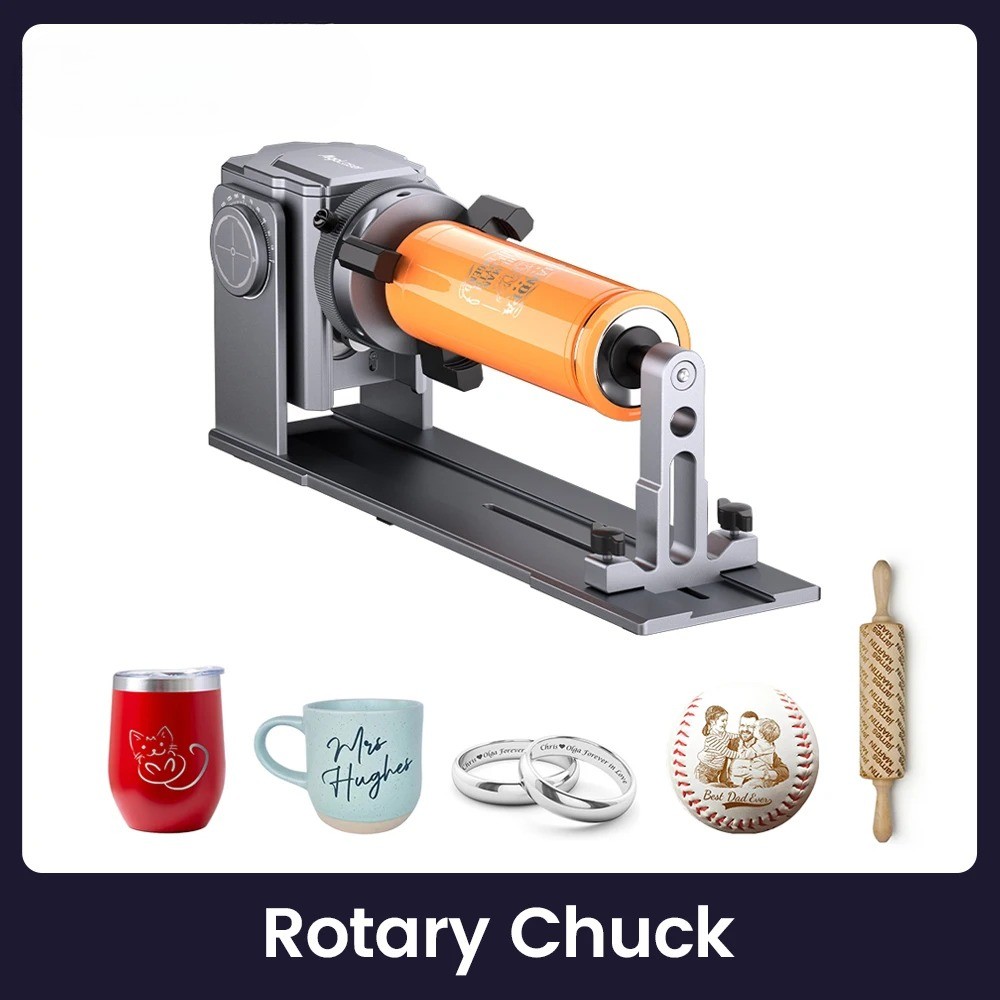 Rotary Chuck Y-axis Rotary Roller Engraving Module with 180° Adjustable Angle