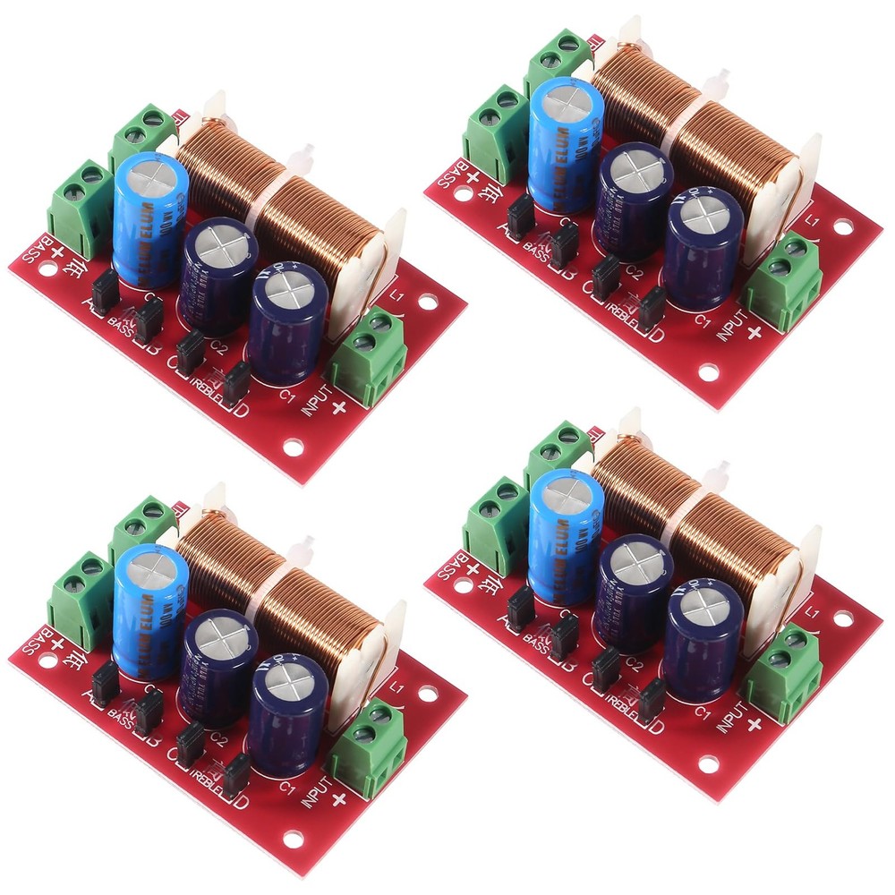 4pcs 400W Adjustable Multi Speaker Treble/Bass 2 Unit Audio Frequency Divider...
