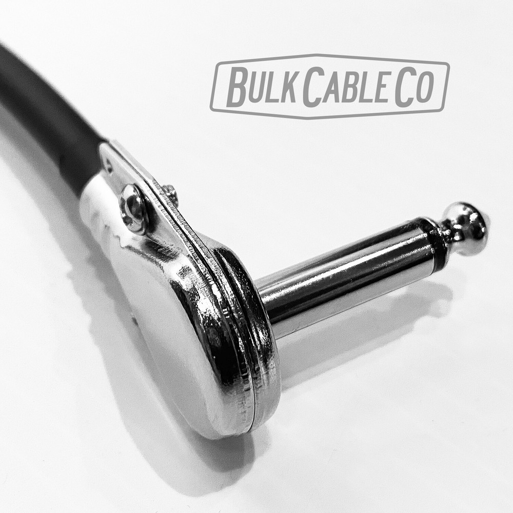 3 FT - Mogami 3082 Combo Amp Speaker Cable - Pancake Plug / Spade - Silver