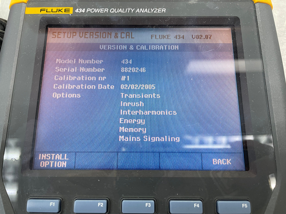 Fluke 434 Power Quality Analyzer (No Power Supply)