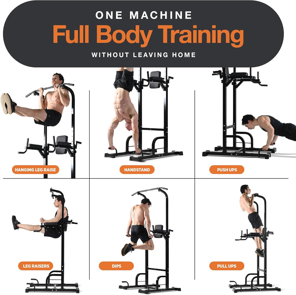 Pull up Bar Free Standing - Power Tower, Multi-Functional Pullup Dip Station, Ca