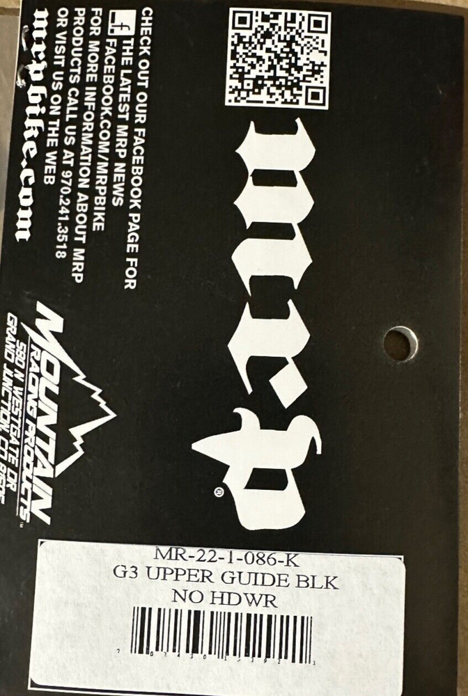 MRP G3 Upper Guide MR-22-1-086-K Black