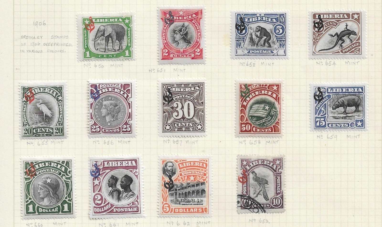 Liberia Earlier Collection on Pages & Cards