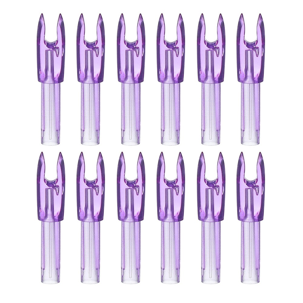 Archery arrows 4.2mm, 12pcs, plastic inserts, transparent purple